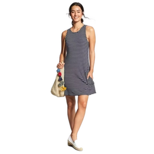 Athleta Stripe Swing Dress w/Pockets Size S